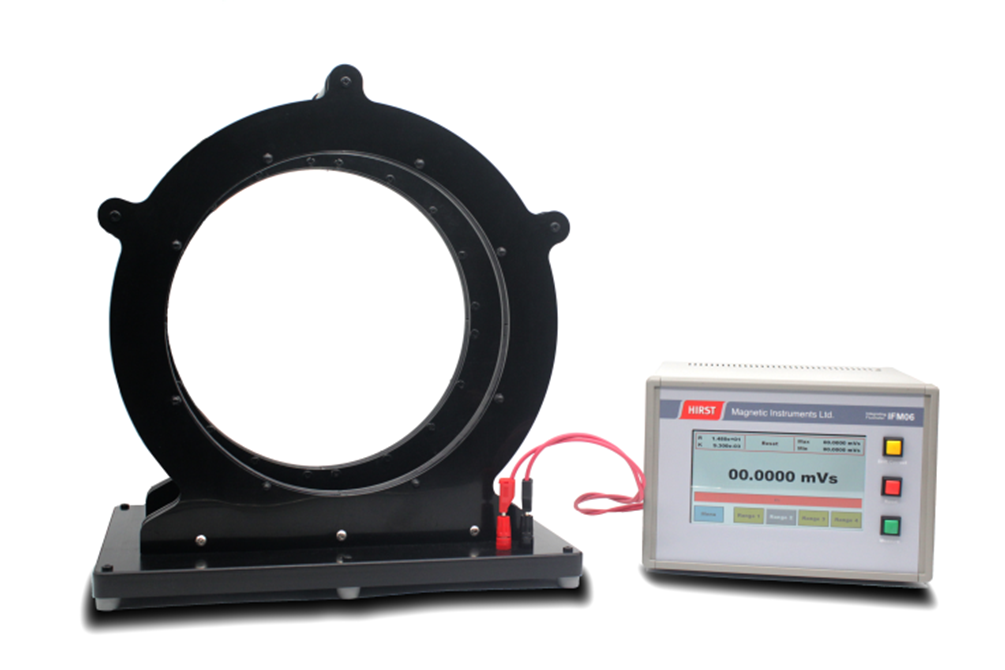 Helmholtz coil and IFM06 fluxmeter